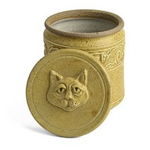 The Potters LTD Cat Treat Jar Spicy Mustard, 1