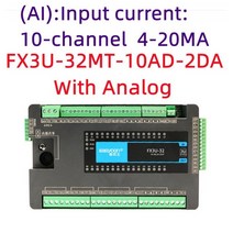 fx3u-32mt-10ad-2da mrmrt with analogdi switch plc controller control work with 스테퍼 모터 서보 모터 melsec p, 1-보여진 바와 같이