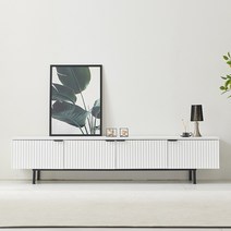 [보루네오] 엘리브 잔느 2000 낮은 TV거실장 ca097, 화이트