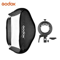 Godox 60 * 60cm / 24 * 24 인치 플래시 Softbox 디퓨저 S2 형 브래킷 Bowens 마운트 플래시 백용 플래시 스피드 라이트 Godox AD200Pro / V1 시리즈 / TT350 시리즈 / V860Ⅱ 시리즈 / AD400Pro 호환, No Grid