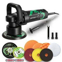 950W 125mm 듀얼 액션 폴리 셔 전기 자동차 연마 기계 15mm 궤도 3m 코드 길이 자동차 홈 왁스 버프, Update Pad Kit