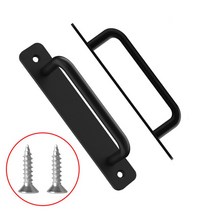 샷시손잡이 문 손잡이 캐비닛 알루미늄 합금 펀칭 없음 푸시-풀 발코니 게이트 창 당김 주방 가구 인테리어, 05 Black-screw_03 S-(147mm)