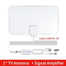 8K 4K 디지털 1080P DVB-T2 TV 안테나 부스터 4000 마일 HD RV 야외 자동차 실내 스마트 채널 EU 플매트 카펫 러그, [01] 1PC Antenna
