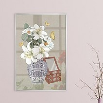 아트박스/꾸밈 iu159-한국의단아한꽃-중형메탈프레임액자, 그레이/4타입