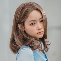 중단발펌 여성 수제 통가발 모즈펌 중년 엄마 아줌마 30대 여자가발, S, 애쉬카키