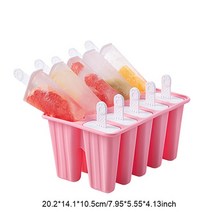 슬러쉬기계 얼음틀 얼음트레이 아이스크림 몰드 메이커 큐브 가정용 다이닝 바 용품, B 10 Holes Pink