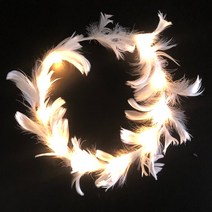 LED 깃털 머리띠 파티 브라이덜샤워 셀프웨딩 화관, GS9900016E멀티