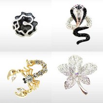 크리스탈 볼마커 고급 악세사리 모자 부착, 흑장미