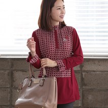 엄마옷 백합사 지퍼 블라우스 티셔츠 B83-315 중년의류 여성용 골프티 미시옷