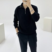 아도르클래식 밸리 터틀 반집업 헨리넥 골지 지퍼 코듀로이 맨투맨 긴팔티