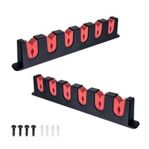 6 로드 낚싯대 홀더 벽 장착형 폴 랙 수평 로드 스탠드 차고 캐빈 및 지하실 낚시 액세서리, R Horizontal