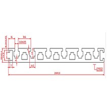 20240 알루미늄 프로파일 310 T 슬롯 합금 압출 프레임 CNC 3D 프린터 부품, 01 310X240mm