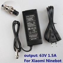 전동킥보드배터리 63V 1.5A 충전기 공급 장치 나인봇 미니 프로 스마트 스쿠터 나인봇 스케이트 보드 액세서리용 출력, KR
