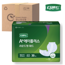 디펜드 에이플러스 라운드형 속기저귀 30매x2팩, 대형/라운드형, 30개입, 2개