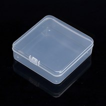 다용도 미니 보관함 투명 PP 사각 수납케이스 9.4x9.4, 단품, 1개