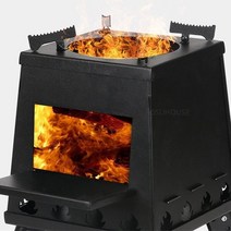 미니화목난로 북유럽 철제 화덕 창의적 디자인 휴대용 야외 난방 겨울용 가정용 목재 난로 숯 화로
