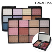 [카라코사]메이크업키트 2단(섀도우12색+립6색+블러셔2색), E-1