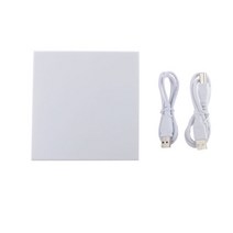 GHSHOP USB외장 DVD 콤보 CD-R/RW CD-ROM DVD-ROM 드라이브, 13.5x13.2x1.6 cm, 화이트, ABS