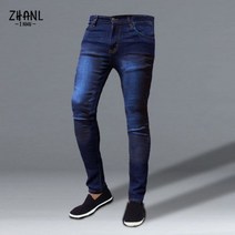 남자블랙진 연청바지 중청바지 캐주얼 빈티지 하이 스트레치 슬림 스키니 청바지 남성용 비즈니스 작업 데님 바지 가을 클래식 조깅 블랙 패션
