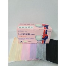 더코리아 덴탈 한지마스크 50매 비말차단, 연핑크