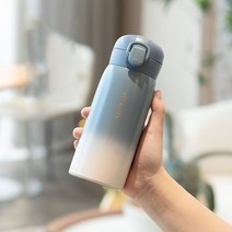 MOSAIRATION보온 보냉병 원터치 텀블러 316스테인리스 380ml 520ml, 블루