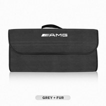자동차 엠블럼 Foldable Car Trunk Organizer Felt Cloth Storage Box Tidying Bag For Mercedes Benz AMG, D-Dark Grey