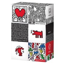 [P1N] 키스해링 정사각 미용티슈 250매6개입 / 티슈 갑티슈 펄프 화장지 ( P1N / 559988EA ), 본상품선택