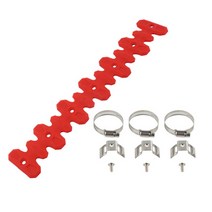 오토바이시거잭 usb 소켓 탑박스브라켓 번호판가드 촉매 400mm220mm 배기 머플러, 400mm 레드