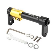 브롬튼 Brompton 이지휠 용품 MUQZI접이식 자전거 이지 휠 CNC 초경량 리어 카고 랙 익스텐션로드 알루미늄 합금 텔레스코픽 바, Black Rack
