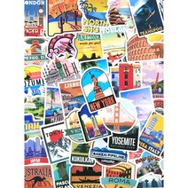 코요아칸 여행스티커 세트 빈티지 다꾸 다이어리 노트북 캐리어꾸미기, 21.여행필름/중국