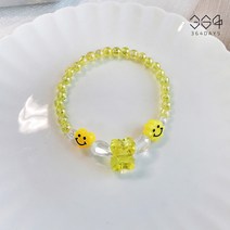 364days 귀여운 스마일 옐로우 리본 비즈팔찌 어린이 팔찌 생일선물 우정팔찌 유아동 초등학생 아이선물 조카선물