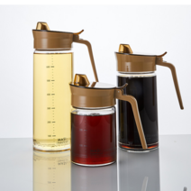 [다행의살림] 손잡이 원터치 오일병_ 베이지, 중(500ml), 1개