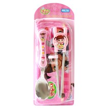 네이쳐메디랩 신학기 교정젓가락 수저 포크 세트 모음 기획전, 1개, 콩순이 닥터그립 교정용 스텐 수저케이스세트 (젓가락)