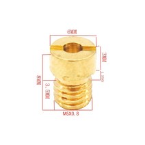 5pcs 메인 제트 기화기 인젝터 노즐 100 105 108 110 115 120 125 130 135 140 자동 교체 부품 Keihin OKO PWK, [09] 135