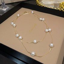 꽃소담 Pearl necklace ZYZC10941 가벼운 고급 진주 목걸이 여성 가을 2021 년 새로운 기질 틈새 디자인 감각 쇄골 체인 간단한 조커 목 체인