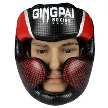 PU 가죽 복싱 전문 헤드 기어, M, 앙제 레드