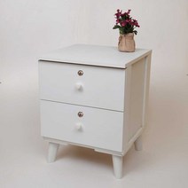 블루밍가구 400 3단 서랍장 400 2단 서랍장 잠금장치(열쇠형) 열쇠서랍장 수납장 협탁(L402 L403), L402화이트B+열쇠2개