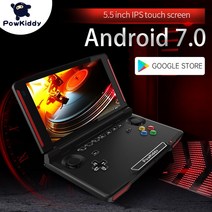 고성능 Powkiddy X18 Andriod 휴대용 게임 콘솔 55 인치 1280720 화면 MTK 8163 쿼드 코어 2G RAM 32G ROM 비디오 플레이어, [01] Google play Version