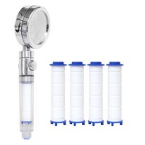 마녀의생활 원터치 3단조절 샤워헤드세트+정수필터 5개, 1세트