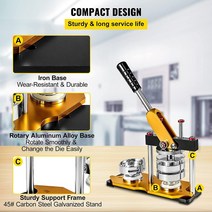 뱃지만들기 버튼 메이커 기계 25-75MM 배지 프레스 100-800Pcs 부품 + 서클 커터 금형 DIY 핀 도구 세트, 18 56MM 100Pcs-Button