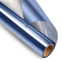 시트지 필름 창문 유리용 창 개인 정보 태양 차단 거울 반사 색조 편도 가정 및 사무실 용 열 제어 비닐 안티 uv 스티커, 90x300cm, 파란