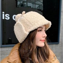 귀달이 양털 여성 겨울 군밤 모자 4color