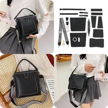 마트498 가죽가방 DIY 만들기키트 캐주얼백 블랙 핸드메이드 수제가방 집에서혼자놀기 취미생활 취미키트 취미박스