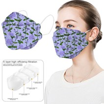 10PCS 성인 폴카 도트 인쇄 일회용 얼굴 마스크 물고기 모양의 Meltblown 헝겊 3d 보호 Earloop 붕대 Masques, 03 C