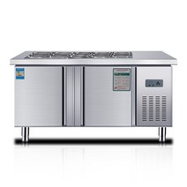 업소용 반찬냉장고 테이블 뷔페 샐러드 토핑 냉장고, 초콜릿 색상-1200x800x800mm