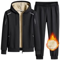 따뜻한 빅사이즈 남자 트레이닝 세트 털 기모 츄리닝 M~5XL 남성 겨울 운동복 스포츠웨어