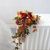 웨딩 아치 꽃 장식 줄 사전 기능 무대 배경 오렌지 가, 40 28cm