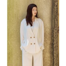 [닥스 여성] [[22SS]] DLJA2B401IV [LOUNGER] [김용지 착용] 아이보리 단색 긴팔자켓