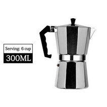 geyser coffee maker pots moka pot italian 커피 머신 에스프레소 알루미늄 야외 스토브 탑 커피웨어 barista accessoriest tool, 300ml 커피 메이커