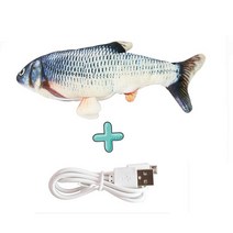 강아지전기장판 고양이 USB 충전기 장난감 물고기 대화형 전기 플로피 현실적인 애완 동물 씹는 물린 애완동물 용품 개, [03] JUMP AND USB Cable